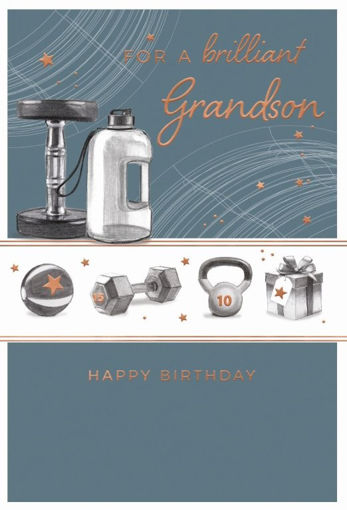 Picture of FOR A BRILLIANT GRANDSON BIRTHDAY CARD